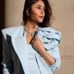 Rhea Kapoor Instagram - There is only one @kareenakapoorkhan 🩵 Styled with @shereenlovebug Dress : @luciferasecouture At @djwe.qa Glam @puneetbsaini Hair @miteshrajani Photo @rafidallo