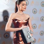 Rhian Ramos Instagram - It means the world to me to have shared this moment with the @mbumanagement team and my #RoyalBlood family, who I owe this award to 🤍 thank you for guiding me towards this! I am so grateful to all of you 🥰 After 18 years as a Kapuso, I am so thrilled to receive Best Actress for a @gmanetwork project, and proud to announce that #RoyalBlood also won Best Drama 🤍 Thank you, @trinityuasia and the Platinum Stallion National Media Awards! Thank you Lord God! 🙏 to God be the glory! 🙌 ‎ ‎ ‎ ‎ ‎ ‎ ‎ ‎ ‎ ‎ ‎ ‎ ‎ ‎ Wearing @rap.soligam Styled by @aldrin.ramos assisted by @_ricarliphad Face by @davequiambao_ Hair by @nellyseboy 🤍🤍🤍 Trinity University of Asia