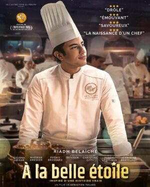 Riadh Belaïche Instagram - FIER de vous annoncer que je joue mon premier rôle dans un film au cinéma : A LA BELLE ÉTOILE 🎬

Devant la caméra de Sébastien Tulard, j'ai interprété un chef pâtissier hors normes. Un personnage avec des sentiments profonds et des émotions qui m'ont demandé de sortir de ma zone de confort. 

La miff j'ai hâte que vous voyez le film, vous allez être (agréablement) surpris j'espère ! 🍰✨

J'ai HATE d'avoir vos RETOURS ! 🤎
RDV le 22 FEVRIER en salles! 

D’après « Un rêve d’enfant étoilé » de @yazid.ichemrahen