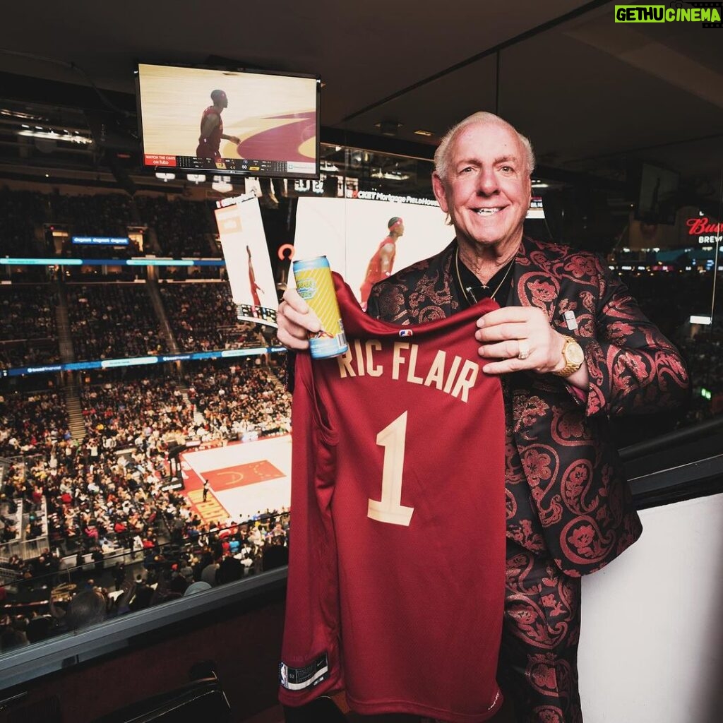 Ric Flair Instagram - We’re honored to have @woooooenergy as the official energy drink of the @cavs 🙏 Championship Energy! Wooooo! ⚡️ #cavs x #woooooenergy