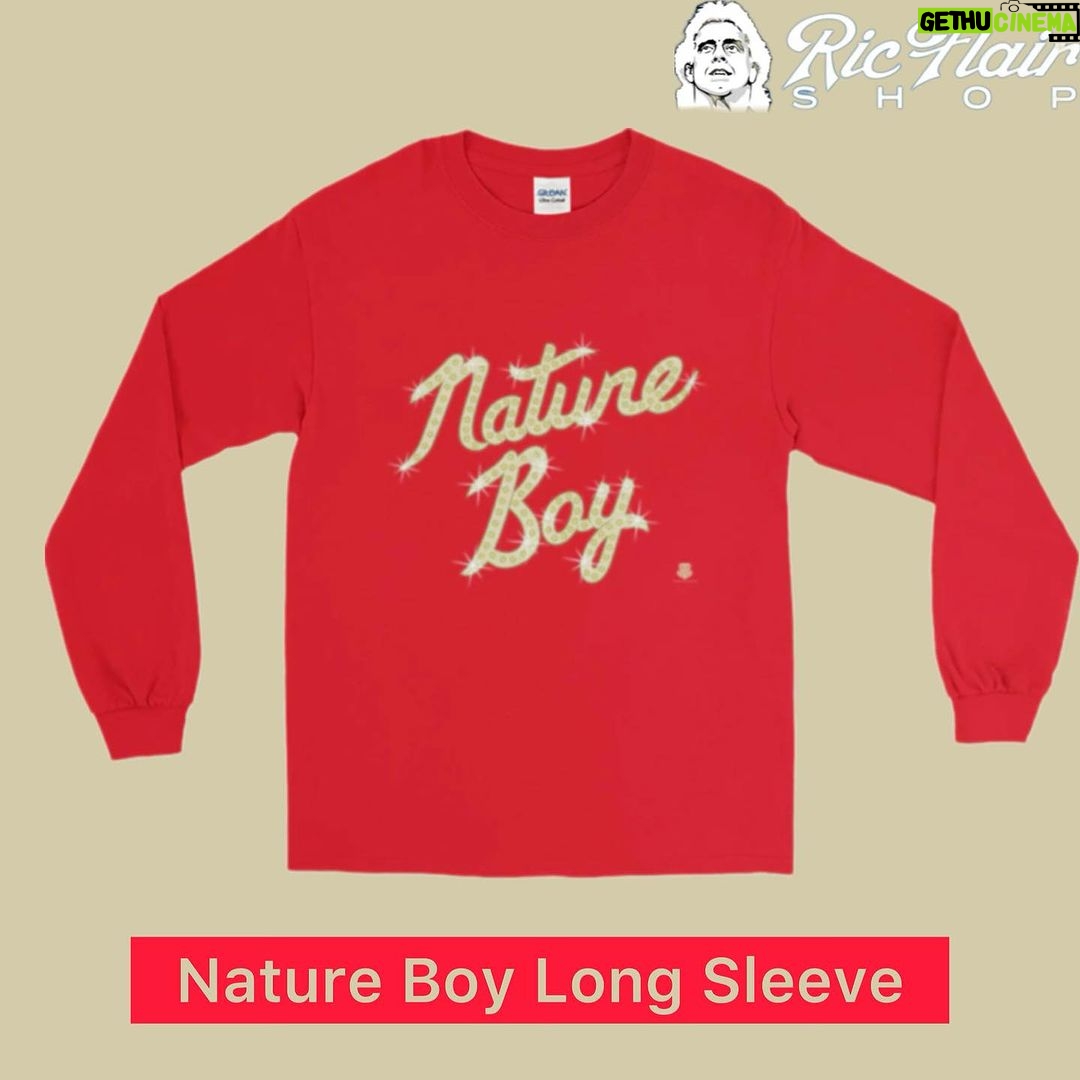 Ric Flair Instagram - Check out this Nature Boy long sleeve t-shirt today at RicFlairShop.com! Many color options are available. #ricflairshop #ricflair #holidayshopping