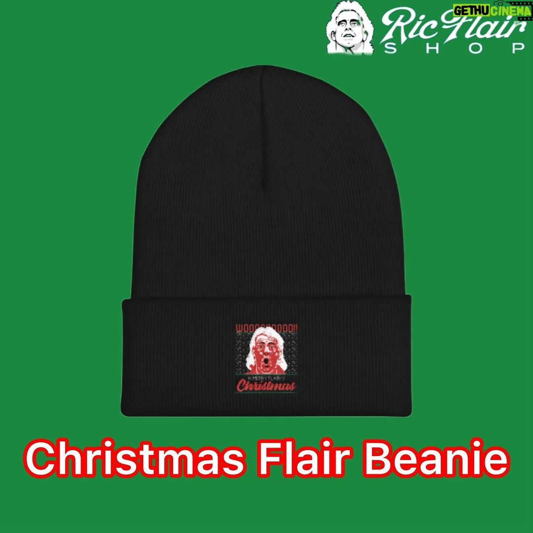 Ric Flair Instagram - Have yourself a Merry Flair-y Christmas! Check out this Christmas Flair Beanie today at RicFlairShop.com! #ricflairshop #ricflair #holidayshopping