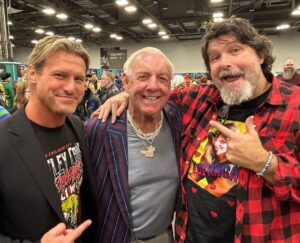 Ric Flair Instagram - WOOOOOOOO! 

Always great to see the @ricflairnatureboy and @heelziggler.  Between the three of us, we stole quite a few shows back in our day!