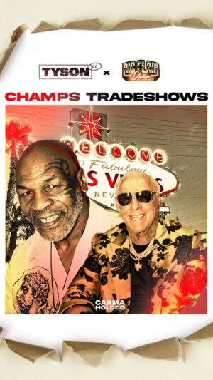 Ric Flair Instagram - Another @itstyson20 x @ricflairdrip Champs Tradeshow takeover in the books 💨🥊

Thanks to @champstradeshows as always 💎

—
#tyson20 #ricflairdrip #champstradeshow