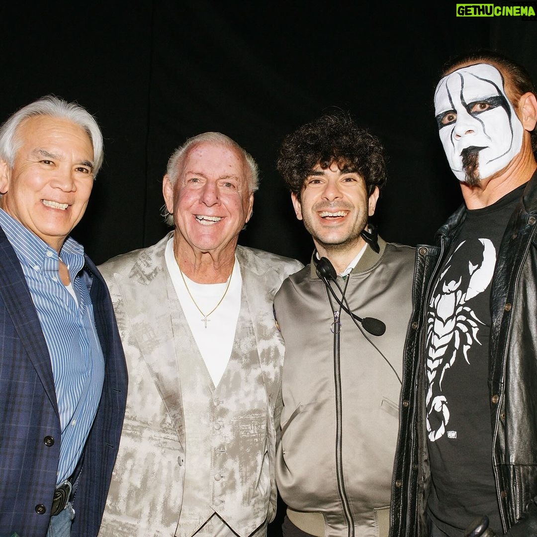 Ric Flair Instagram - Still on cloud nine from last Sunday. But it would not have been possible without @tonyrkhan. Thank you for the last three-plus years, for your friendship… for everything. Thank you Tony! #AEW 👊🏼🦂 #AEWRevolution Greensboro, North Carolina