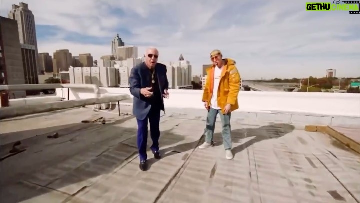 Ric Flair Instagram - That Time When I Danced On A Rooftop With Bad Bunny @badbunnypr For The Filming Of The Chambea Music Video! Good Times! WOOOOO!
