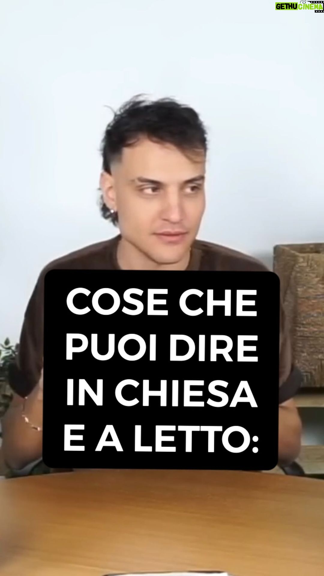 Riccardo Dose Instagram - “Cose che puoi dire a letto e in chiesa” 😈⛪️ Scriveteci tutte le battute sicuramente migliori che non ci sono venute 😂