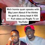 Rich Homie Quan Instagram - @fogfo_looney & @richhomiequan have a in-depth conversation on @iuttheexperiencepodcast about a number of things in this clip #bigloon asks #richhomiequan if #yogotti #jeezy or #yg or any people he did songs with reach back out? Go see the full interview link in bio! This is the real conversations!