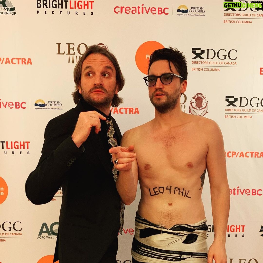 Richard Harmon Instagram - Duster and the Mooch take the Leo Awards. Mooch clearly a @grangerphilip supporter. Coming this fall on Freeform, Friday’s 10pm mountain time. #dusterandthemooch #Leo4Phil