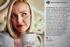 Rick Hoffman Instagram - How come I don’t have a mug??? @katherineheigl Welcome to @suits_usa !!!