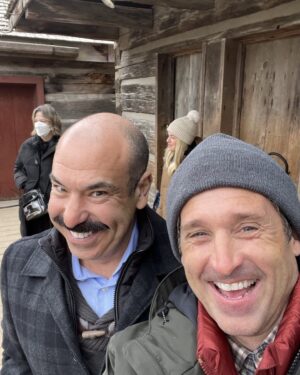 Rick Hoffman Instagram - All nose and teeth and me. 20 years later, and still busting balls, and lots of laughs. @patrickdempsey as our 2nd 1st AD..my kind of guy. #comradery #thanksgivingmovie #allwillbecarved