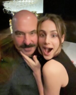 Rick Hoffman Instagram - Wish I was as cool, insightful, smart, humble, and graceful as the dangerously talented @nellverlaque . Proud to play her father in this film we are making about turkey. #verlaqueattack #thanksgivingmovie #allwillbecarved