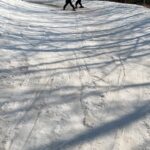 Rick Hoffman Instagram - My son on his second day learning to ski. So much fun. He bites it twice on this run, but he is determined! I am growing up again with my child and it’s amazing! #neverquit #family