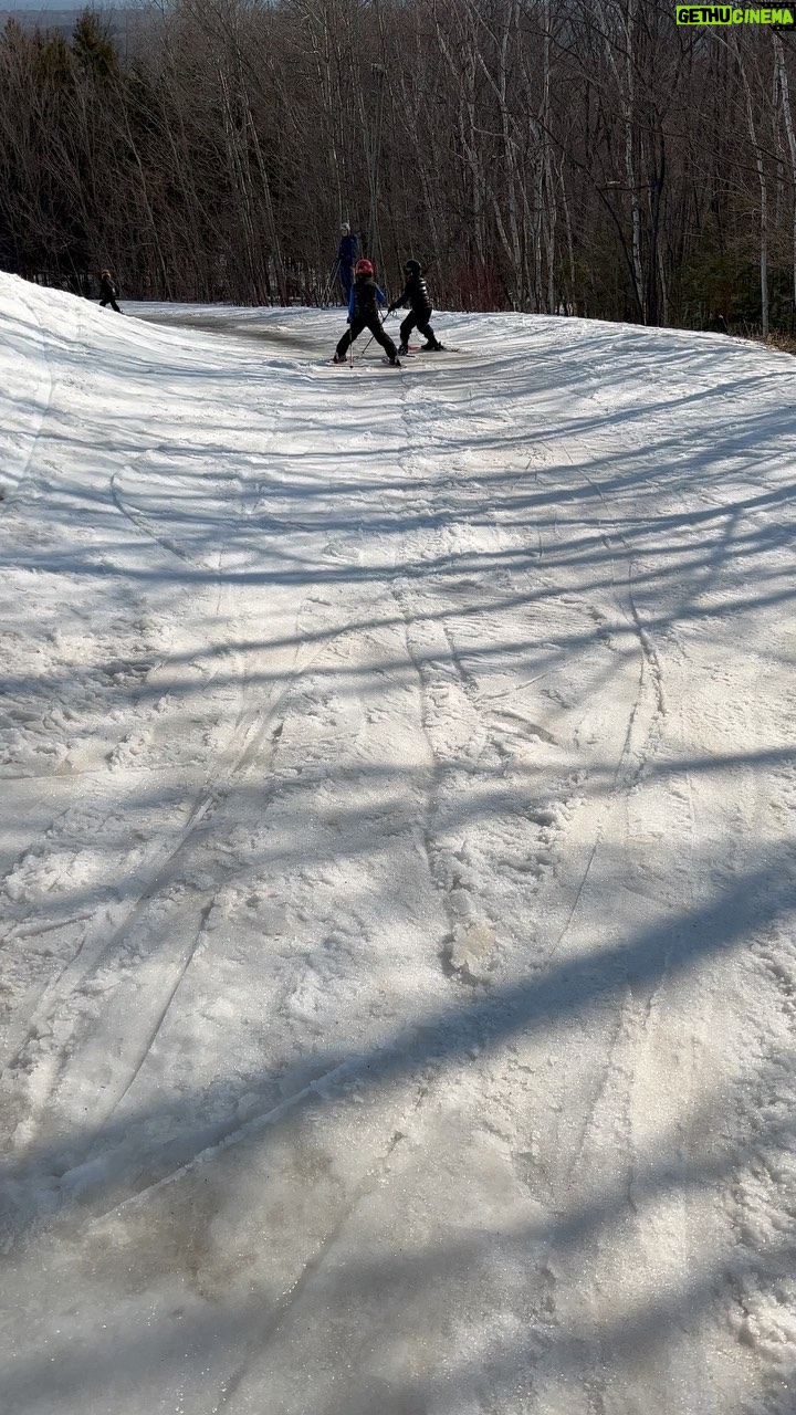 Rick Hoffman Instagram - My son on his second day learning to ski. So much fun. He bites it twice on this run, but he is determined! I am growing up again with my child and it’s amazing! #neverquit #family