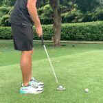 Rickie Fowler Instagram - How do you #PracticeWithPix ?? • The first picture will give you a POV of where I am at set up...I can’t see my left eye or nose as they get covered up by the ball and putter head...my right eye is behind the putter and just under the line/just inside the middle of the ball • Birdseye video will be a little distorted because of the angle not being from my eyes but gives you a rough idea if you were to imagine the ball being about 2 inches up on the black line...one of the things I focus on throughout the stroke is where I’m looking...I look at the ground behind the ball and don’t move my eyes until the ball has rolled a couple feet...one way I like to work on my eyes staying still is putting a dime behind the ball as if it was your ball marker...hit putts while keeping your eyes on the dime...this helps with releasing the putter naturally and not looking up toward the hole causing you to push/pull/guide it • Face on...after checking things on the mirror it’s time to hit some putts without it...first when I come in to set up to a putt I always walk in and set the putter in first with my right hand (unless I’m working on something that is off) this helps promote a consistent set up...don’t dictate where the putter has to go let the putter dictate where you stand...second when the putter is swinging properly I like to see the butt of the grip point back in a very similar spot throughout the stroke which for me is just left of my bellybutton • Down the line...you’ll see it’s a pretty relaxed position at set up...slight bend in the knees and even weight distribution...one thing I like to see here is a little bit of my left forearm vs being hidden by my right one and then the shaft and forearms being on the same plane • The last couple videos it’s just fun to watch the @taylormadegolf #TP5pix roll...if the things above aren’t done properly the ball will give you quick feedback...how do you #PracticeWithPix ?