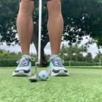 Rickie Fowler Instagram - How do you #PracticeWithPix ?? • The first picture will give you a POV of where I am at set up...I can’t see my left eye or nose as they get covered up by the ball and putter head...my right eye is behind the putter and just under the line/just inside the middle of the ball • Birdseye video will be a little distorted because of the angle not being from my eyes but gives you a rough idea if you were to imagine the ball being about 2 inches up on the black line...one of the things I focus on throughout the stroke is where I’m looking...I look at the ground behind the ball and don’t move my eyes until the ball has rolled a couple feet...one way I like to work on my eyes staying still is putting a dime behind the ball as if it was your ball marker...hit putts while keeping your eyes on the dime...this helps with releasing the putter naturally and not looking up toward the hole causing you to push/pull/guide it • Face on...after checking things on the mirror it’s time to hit some putts without it...first when I come in to set up to a putt I always walk in and set the putter in first with my right hand (unless I’m working on something that is off) this helps promote a consistent set up...don’t dictate where the putter has to go let the putter dictate where you stand...second when the putter is swinging properly I like to see the butt of the grip point back in a very similar spot throughout the stroke which for me is just left of my bellybutton • Down the line...you’ll see it’s a pretty relaxed position at set up...slight bend in the knees and even weight distribution...one thing I like to see here is a little bit of my left forearm vs being hidden by my right one and then the shaft and forearms being on the same plane • The last couple videos it’s just fun to watch the @taylormadegolf #TP5pix roll...if the things above aren’t done properly the ball will give you quick feedback...how do you #PracticeWithPix ?