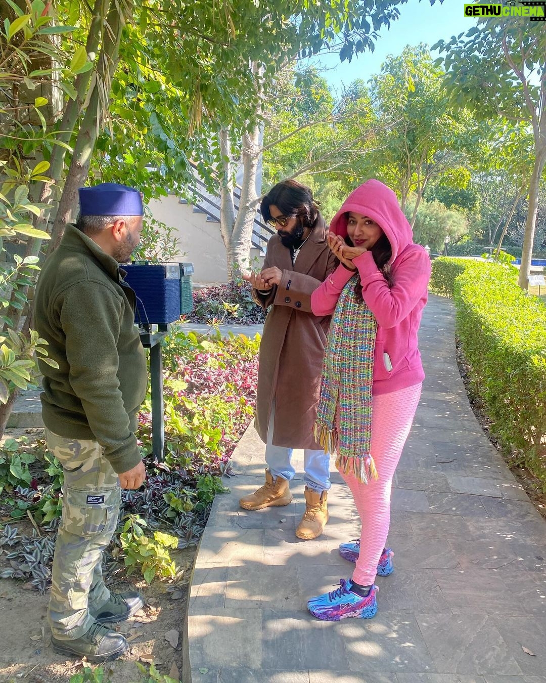 Ridheema Tiwari Instagram - Nature walk @thegoldentusk With @jaskaransinghgandhi 🫶 And our Man Friday Sureshji ❤️❤️❤️ We have learnt so much on this trip Sureshji 🫶🫶🫶 Managed by : @matsya_media PR : @pr365_pr #thegoldentusk #neveradullmoment #plantatree #savetheearth #intothenature The Golden Tusk, Jim Corbett National Park