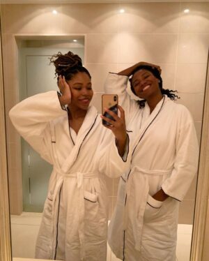 Riele Downs Instagram - my best friend in the whole world quite literally since the moment i was born 🥳 @reiyadowns i’m eternally grateful for our constant enlightening conversations, frequent impromptu dance parties, and that i get to witness your hilarity, brilliance, kindness, dedication, etc. on a daily basis! but mostly, i’m grateful simply to be able to call you my sister. 

👯‍♀️ HAPPY 21ST ♥️