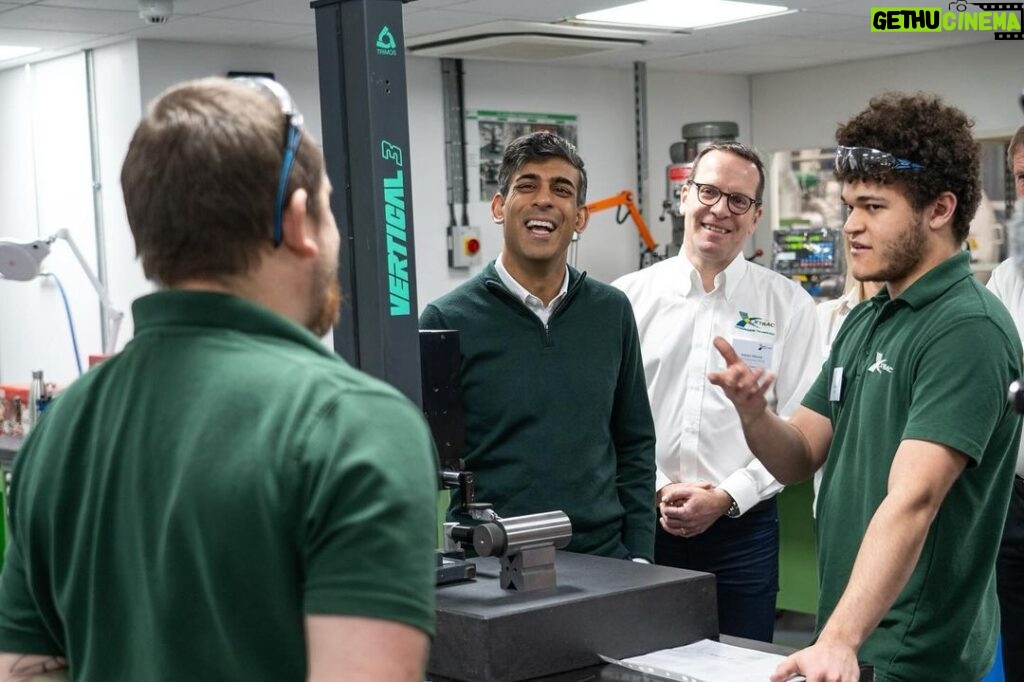 Rishi Sunak Instagram - Giving young people the skills they need to succeed in life is at the heart of our plan to deliver a brighter future for everyone across the country. So it was great to meet the team at @xtracltd today and talk about their world-class apprenticeship schemes. Xtrac is a West Berkshire success story. It’s a local Thatcham business that’s now at the heart of Formula 1, Indycar and NASCAR successes, all over the world. It’s also a shining example of apprenticeship success in manufacture and advanced engineering. Our plan for the economy is helping local businesses like those here in Thatcham thrive - that’s why we’re sticking with it. Thatcham, Berkshire