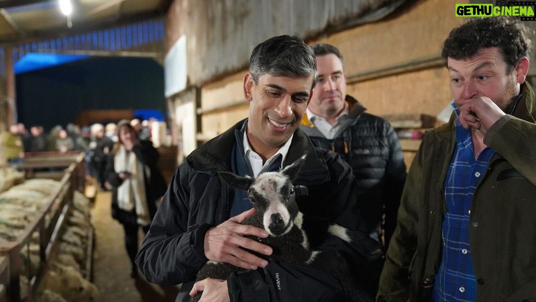 Rishi Sunak Instagram - We represent farming constituencies. Our neighbours are farmers. We know farmers here in Wales are being hard done by under the Labour government. Only the Conservatives are committed to delivering for Wales 🏴 Henllan, North Wales, Uk