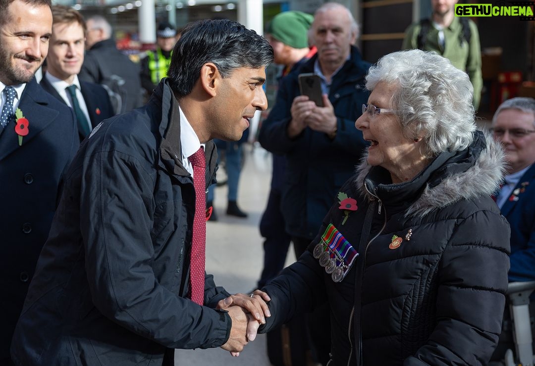 Rishi Sunak Instagram - Today I visited Bacton Gas Terminal, which provides up to a third of the UK's gas supply. Even when we've reached net zero in 2050, the UK will continue to rely on oil and gas to meet its energy needs. Boosting the domestic production of oil & gas, as well as renewables and nuclear - is the energy mix we need to transition to net zero in a realistic and pragmatic way. On the way, I also spent some time with @royalbritishlegion volunteers and veterans at Norwich station. They do amazing work raising money for the #PoppyAppeal. I’d encourage everyone to buy a poppy and support this great cause. This weekend, we will come together across the UK to remember the heroes who made the ultimate sacrifice for our freedom.