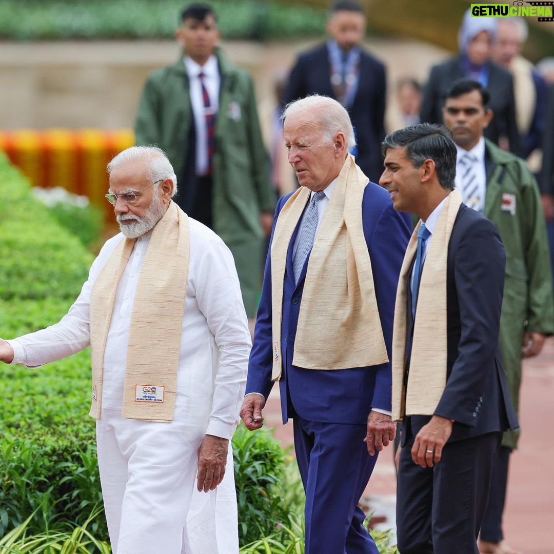 Rishi Sunak - 1.3 Million Likes - This is what the G20 was created to do.
International partners working together to tackle global issues.
It was an honour to visit @delhi.akshardham and Raj Ghat this morning to pay my respects alongside other world leaders.
From global food security to international partnerships, it’s been a busy summit in Delhi for the G20.
Thank you @narendramodi for a historic G20 and the Indian people for such a warm welcome.