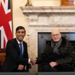 Rishi Sunak Instagram - Meet John. John Farringdon is 110 years old. He’s one of the world’s oldest people. And he lives in Warwickshire. John is a big fan of politics, and a lifelong Conservative. He tells me I’m the 23rd person to serve as Prime Minister during his long life. When I heard John was visiting Parliament last week, I made sure to invite him to 10 Downing Street, because he’d always wanted to but never had the chance. Can you imagine doing something for the first time at 110 years old? John told me he worked for Ford for over 40 years, and whilst there made tank parts for the Army during the war. My first car was a Ford Escort - so we had a lot to chat about. He’s still a car enthusiast, having given up driving only 5 years ago! No matter how much is going on I’ll always make time to meet people like John. Because John embodies what it means to be British, and I’m proud to have made another memory for him here at Downing Street. Thanks to the staff of Cubbington Mill Care Home for looking after him so well and to @jeremy.wright01 for the introduction.