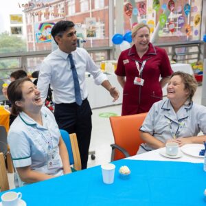 Rishi Sunak Instagram - I've said it before and I'll say it again: the people who work in the NHS are the people who make it what it is. 

That’s why we backed their plan to staff the NHS long into the future. 

Ahead of #NHS75 tomorrow, I dropped in to Evelina London Children’s Hospital to thank staff for their work.