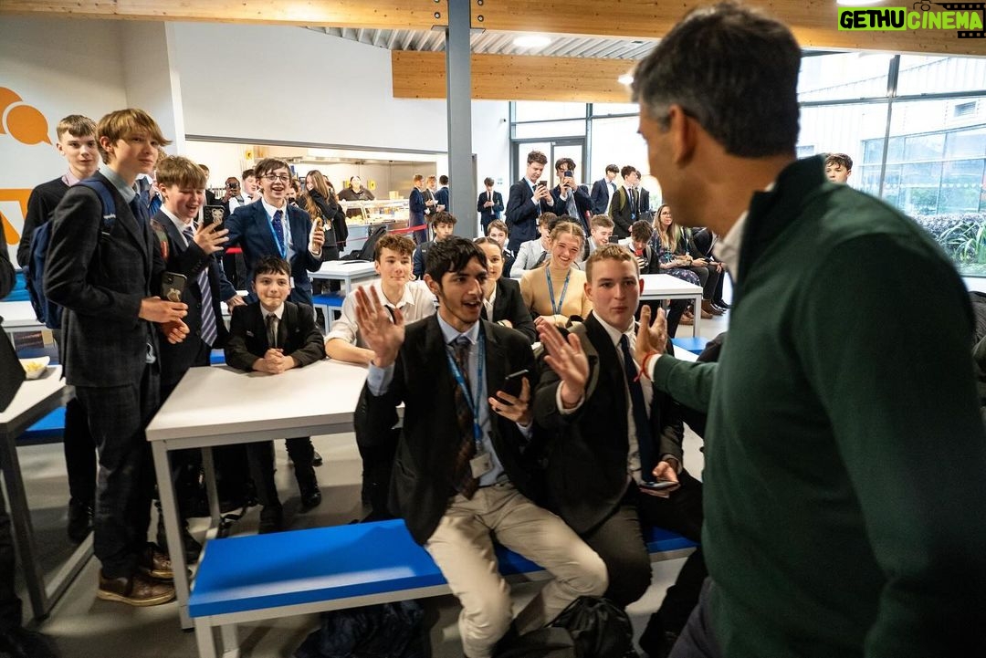 Rishi Sunak Instagram - Brilliant day in Gloucestershire. Met with the amazing staff who run our NHS, local businesses who are giving young people opportunities for the future, and rugby legends who inspire millions. Whether it’s waiting lists or the economy, it’s clear from speaking with local people here things have begun to turn a corner after a tough few years. That’s why it’s important we stick with our plan that’s starting to deliver the brighter future everyone across the country deserves.