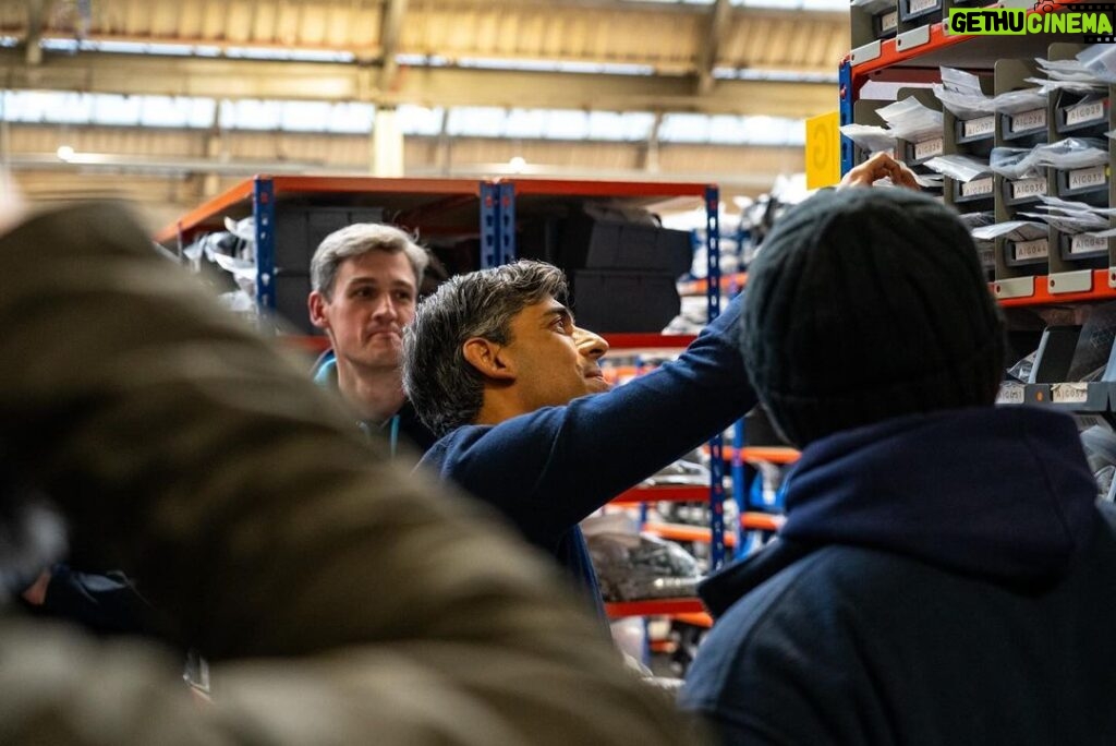 Rishi Sunak Instagram - Great to be in Brockholes today to speak with the @accucomponents team about our latest tax cut for workers. This expanding business is creating quality local jobs and shows our plan for the economy is working - delivering a brighter future for families across the Colne & Holme valleys and Lindley.
