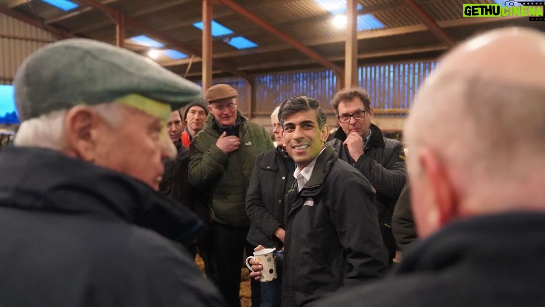 Rishi Sunak Instagram - We represent farming constituencies. Our neighbours are farmers. We know farmers here in Wales are being hard done by under the Labour government. Only the Conservatives are committed to delivering for Wales 🏴 Henllan, North Wales, Uk