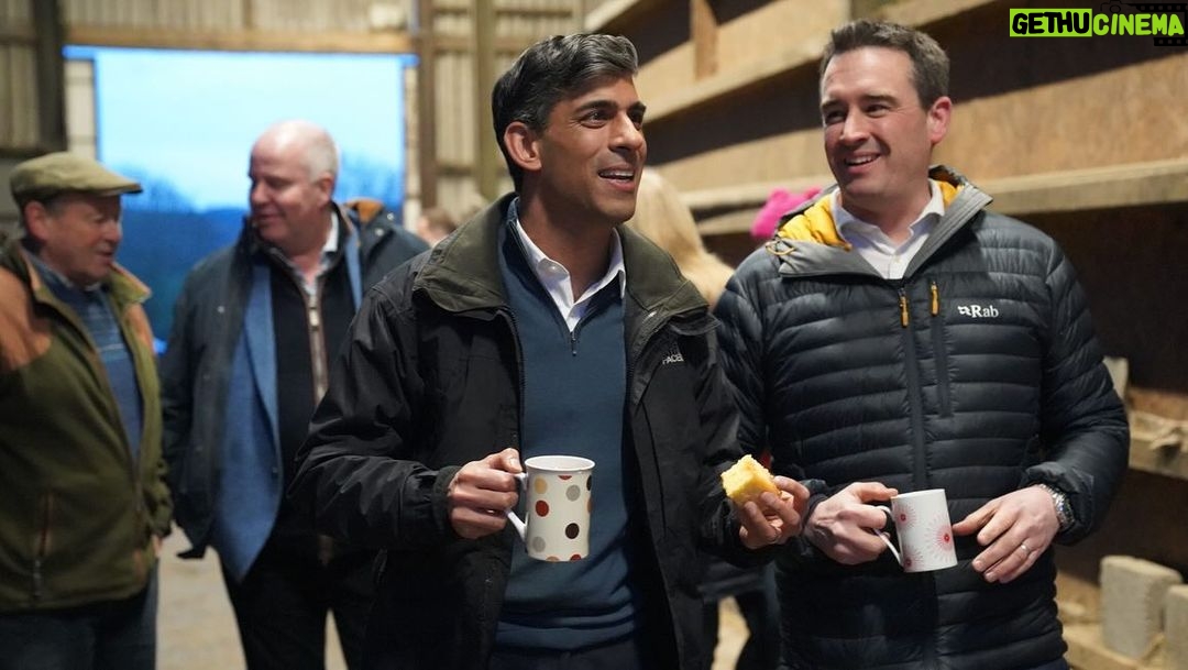 Rishi Sunak Instagram - We represent farming constituencies. Our neighbours are farmers. We know farmers here in Wales are being hard done by under the Labour government. Only the Conservatives are committed to delivering for Wales 🏴 Henllan, North Wales, Uk