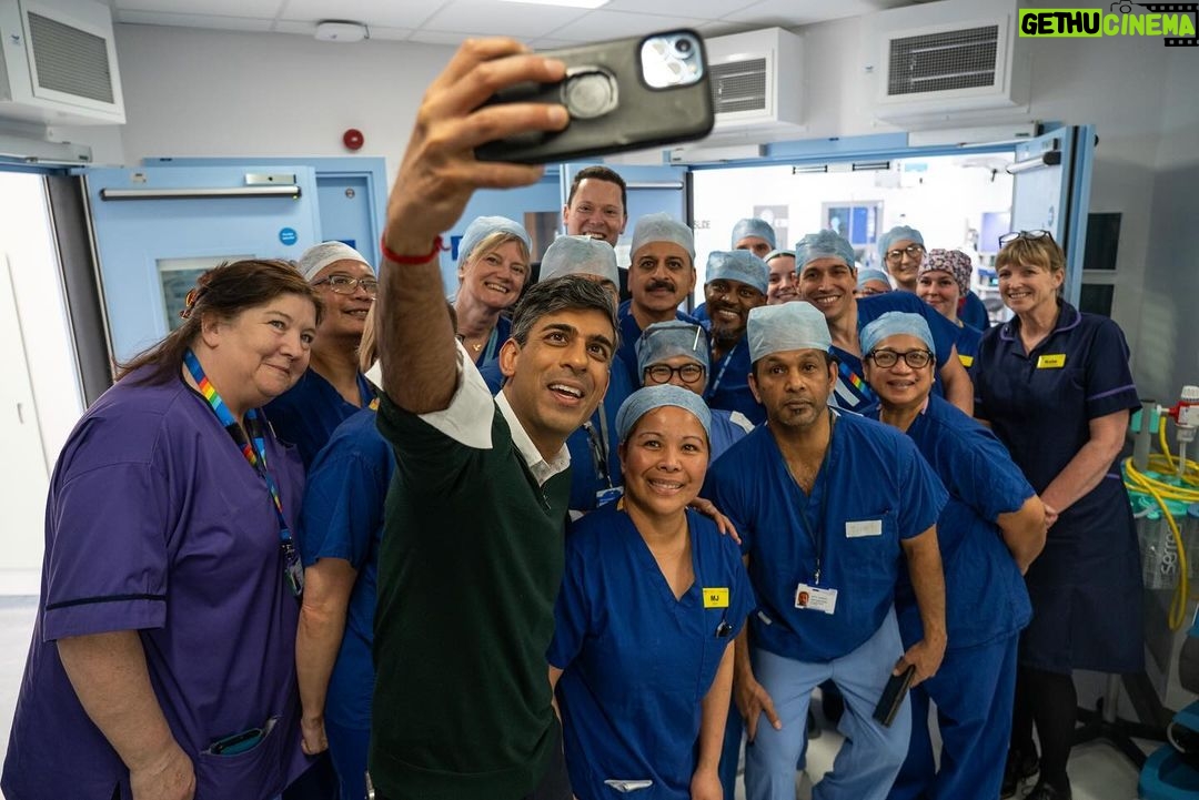 Rishi Sunak Instagram - Brilliant day in Gloucestershire. Met with the amazing staff who run our NHS, local businesses who are giving young people opportunities for the future, and rugby legends who inspire millions. Whether it’s waiting lists or the economy, it’s clear from speaking with local people here things have begun to turn a corner after a tough few years. That’s why it’s important we stick with our plan that’s starting to deliver the brighter future everyone across the country deserves.