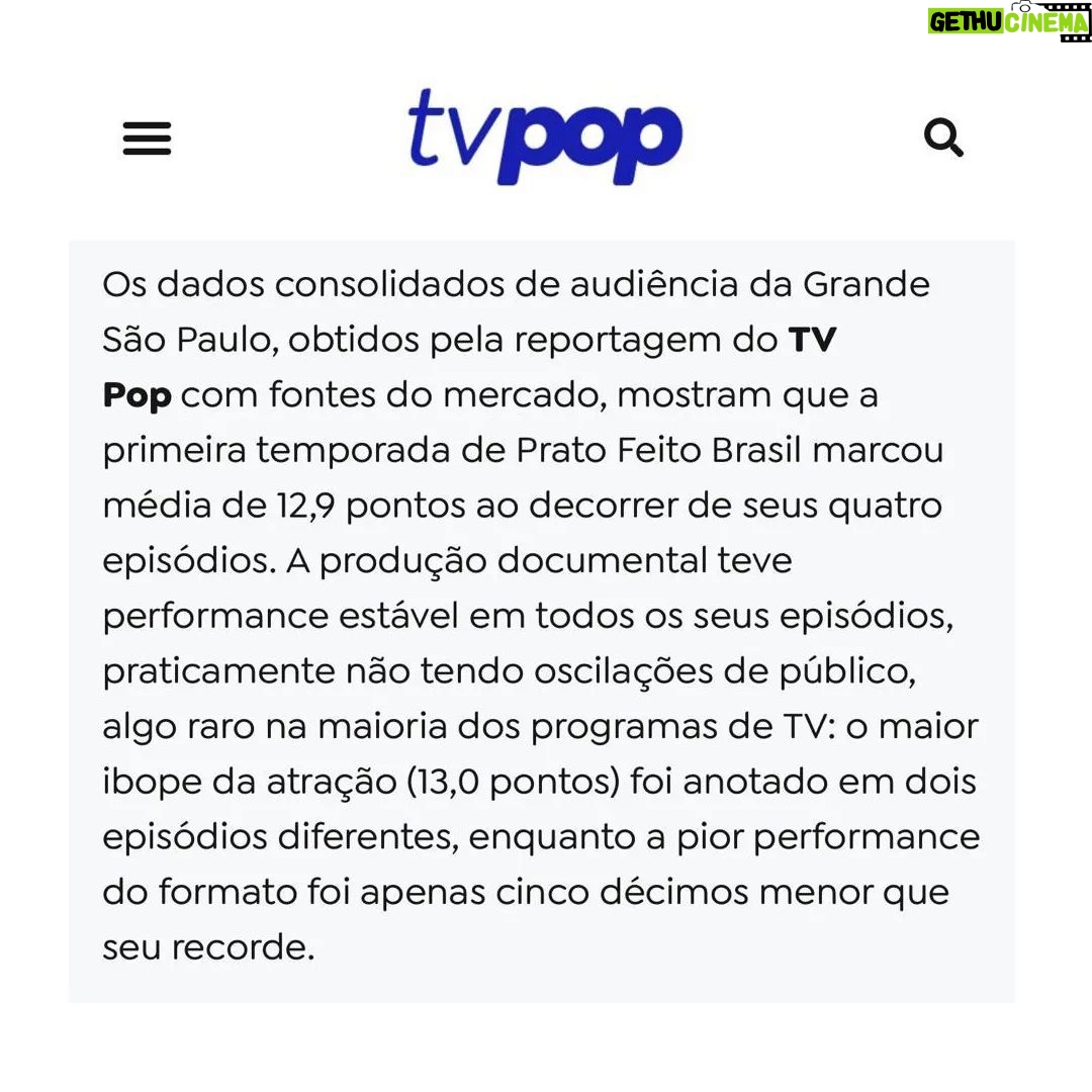 Rita Lobo Instagram - O brasileiro quer arroz com feijão sim, senhor, e eu posso provar! Rs. De acordo com o @sitetvpop o Prato Feito Brasil foi um “fenômeno de audiência” na TV aberta. É mesmo muita gente com interesse numa série documental sobre pê-efe! Isso mostra a força da comida de verdade e de quem faz questão de cozinhar em casa no dia a dia. Fiz essa série porque nesses mais de 20 anos observando a alimentação dos brasileiros — e ensinando milhões de pessoas a cozinhar —, aprendi que quem sabe preparar as próprias refeições faz melhores escolhas. Homens e mulheres! E também queria muito contar que por trás do nosso prato feito tradicional tem uma fórmula de alimentação saudável. A Globo topou e colocou uma equipe fantástica pra transformar esses conceitos nutricionais, baseados em evidências científicas, em narrativa pra TV aberta. Parece que a receita funcionou! 😂 Quem perdeu os episódios de Prato Feito Brasil pode assistir no @globoplay. Quem viu também, tá? Pode assistir quantas vezes quiser. 🤪 No Panelinha.com.br, você encontra as receitas todas as minhas receitas. Depois de brilhar na tv, agora é a vez do pê-efe fazer sucesso na sua mesa! #PratoFeitoBR #ReceitaPanelinha #RitaLobo #ComidaDeVerdade #ReceitaPratica