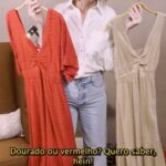 Rita Lobo Instagram - Hoje é dia de #ReceitaDoLook! E eu quero escolher um vestido pro Natal! Me ajuda? Não é uma missão fácil, porque os dois vestidos da nova coleção da minha parceira @shoulderoficial são lindos!!! E aí, vou com o dourado ou o vermelho? Me conta nos comentários! Com cupom RITALOBO você tem 10% de desconto exclusivo no app Shoulder (válido até o dia 16/12/23). Abaixo o código pra você encontrar os produtos no site da @shoulderoficial: Vestido laise vermelho: 232107913 Vestido dourado sem mangas: 232108909 Camisa tricoline manga bufante: 232031902 Calça jeans: 232372000 #ReceitaShoulder #RoupaBoaShoulder #shoulderoficial