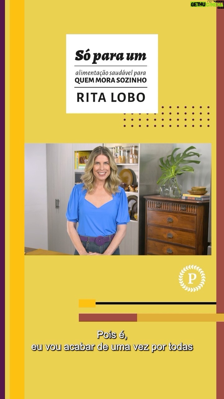 Rita Lobo Instagram - INSCRIÇÕES ABERTAS – Eu e a #EscolaPanelinha vamos acabar de uma vez por todas com o mito de que não vale a pena cozinhar pra uma pessoa só! Conheça o meu curso online ‘Só para Um’, que vai te ajudar a planejar as compras, o preparo, o reaproveitamento, o congelamento e tudo o que envolve a alimentação de quem mora sozinho. O conteúdo é inédito e conta com a minha didática, a produção caprichada do Panelinha e a solidez educacional do @senacsaopaulo. Quer saber mais? Acesse Panelinha.com.br