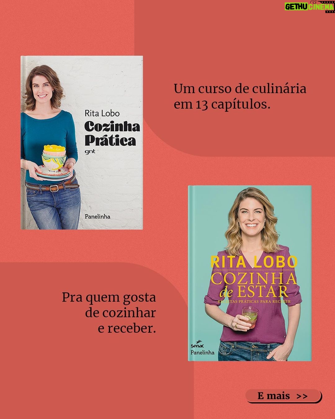Rita Lobo Instagram - Hoje é Dia Nacional do Livro. Dê uma olhada nos títulos da Editora Panelinha e descubra quais combinam mais com você! - Tá começando a cozinhar? ‘Rita, help!’ - Quer aprender novas técnicas culinárias? ‘Cozinha Prática’ - Tem companhia do @? Vai de ‘Cozinha a quatro mãos’ - Cozinha só pra si? ‘Só para um’ - Tem criança na fase da introdução alimentar? ‘Comida de bebê’ - Curte receber? ‘Cozinha de estar' - Quer preparar pães no dia a dia? ‘Direto ao pão’ - Um toque de glamour? ‘Pitadas’ - Vai dar um pulo na feira? ‘O que tem na geladeira?’ - Quer descobrir os segredos dos pães caseiros? ‘Pão Nosso’ - Quer um pouco de tudo isso? ‘Panelinha - receitas que funcionam’ Todos os livros da Editora Panelinha são publicados em parceria com a @editorasenacsp e estão à venda nas principais livrarias físicas e online do país! No Panelinha.com.br, você encontra mais informações sobre eles.