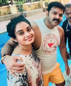 Ritu Singh Instagram - BOSS With @ritu9170 ji Gym Time Mumbai #PawanSingh #RituSingh #SatyaBhai