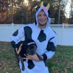 Rob Gronkowski Instagram - Had to recreate my legendary GronCOWski Halloween costume from 18 years ago🐮!!! MOO HAPPY HALLOWEEN!!!
