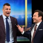 Rob Gronkowski Instagram - Random Object Field Goal Contest w/ @gronk! #FallonTonight The Tonight Show Starring Jimmy Fallon