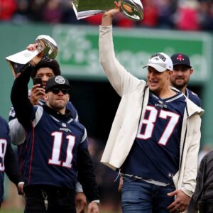 Rob Gronkowski Instagram - The bunt heard round the world #BuntGate #TBT #OpeningDay ⚾️ 🏟️