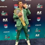 Rob Gronkowski Instagram - Found @snoopdogg’s Golden Title at radio row. If you want it back, come find me Dogg #snooppose #wwegoldentitle
