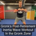 Rob Gronkowski Instagram - @dangronk put me to work on my first day as a @gronkfitness employee… but it was fun because I got to do this high intensity, low impact burner with @inertiawave in the Gronk Zone. #gronkfitness #wotd #runningupthathill