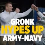 Rob Gronkowski Instagram - @Gronk made a return to Gillette Stadium to experience the #ArmyNavy hype for himself! #StillNotAMember #AmericasGame