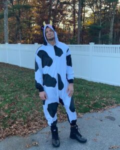 Rob Gronkowski Instagram - Had to recreate my legendary GronCOWski Halloween costume from 18 years ago🐮!!! MOO HAPPY HALLOWEEN!!!