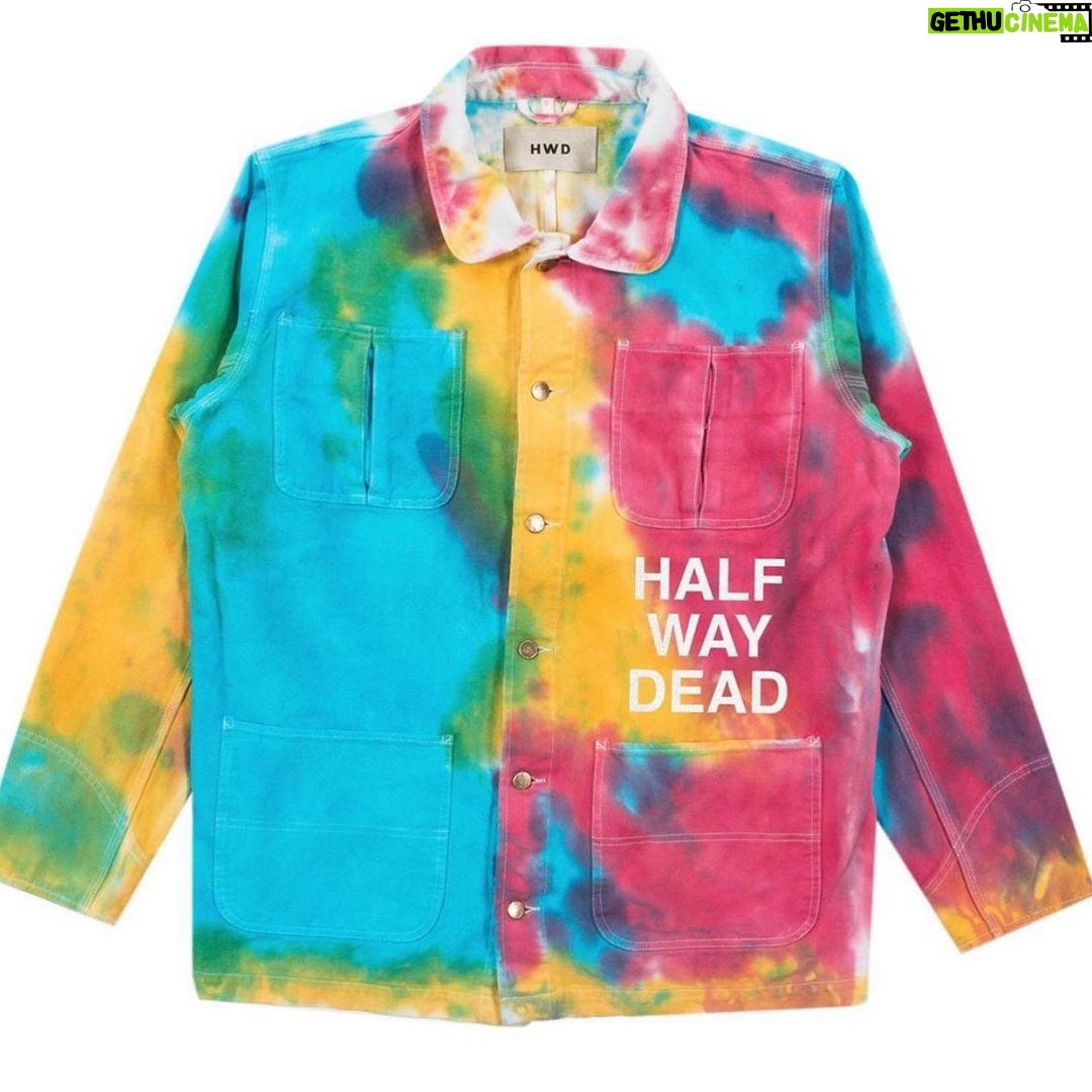 Rob Kardashian Instagram - New HWD Psychedelic Railroad jacket launching today at 9am Halfway-dead.com ☠️ @halfwaydead
