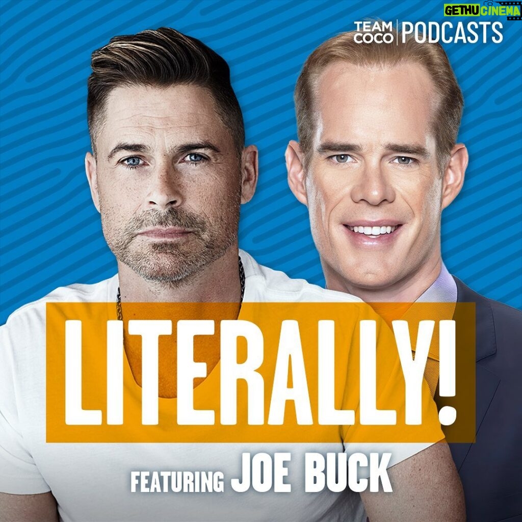 Rob Lowe Instagram - Today on #Literally Joe Buck joins Rob to discuss stepping away as the announcer of the World Series, the NFL storylines he’s looking forward to covering this year, and what it’s going to take to bring the excitement of baseball back into the game for younger generations. Listen at the link in bio!