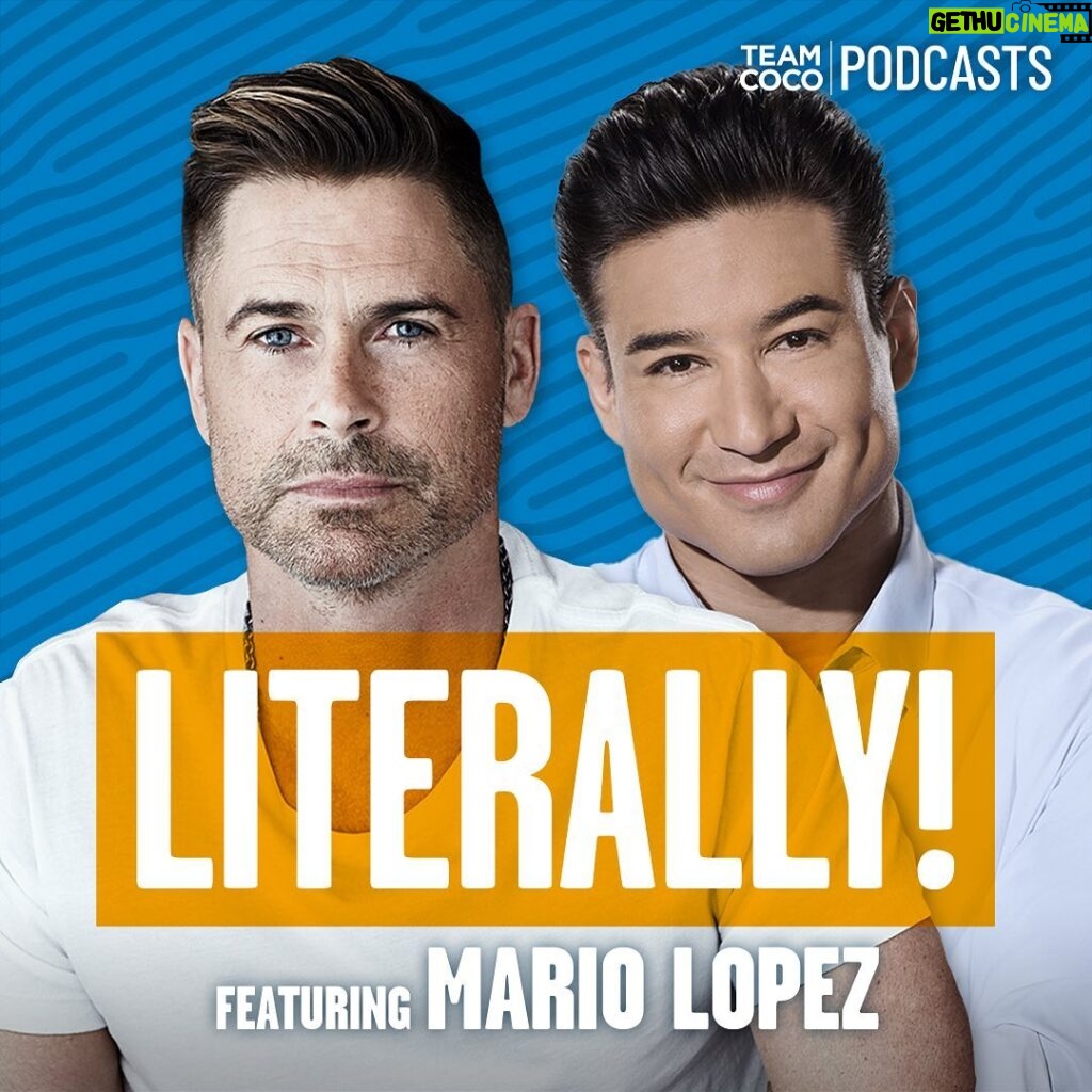 Rob Lowe Instagram - Today on #Literally Mario Lopez joins Rob to discuss hitting it big in Hollywood at such a young age, how the legendary Dick Clark became his mentor, and why receiving a Hollywood Star of Fame is a little bit like sneaking a peak at your own tombstone. Listen at the link in bio!