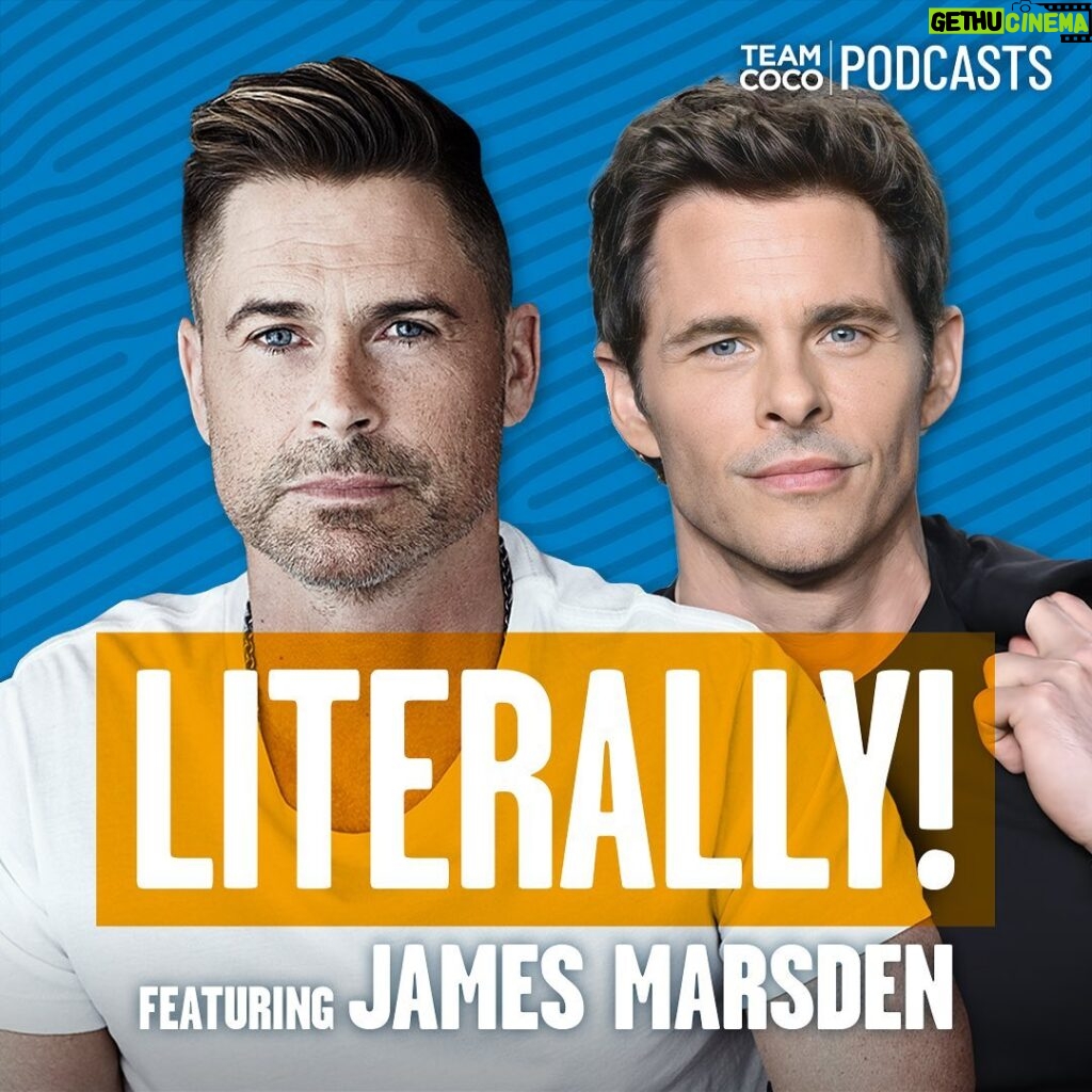 Rob Lowe Instagram - Today on #Literally, James Marsden joins Rob to discuss what it was like for each of them to play JFK, James’s experience on The D Train, and how James showed off his shadow side on #JuryDuty. Listen at the link in bio!