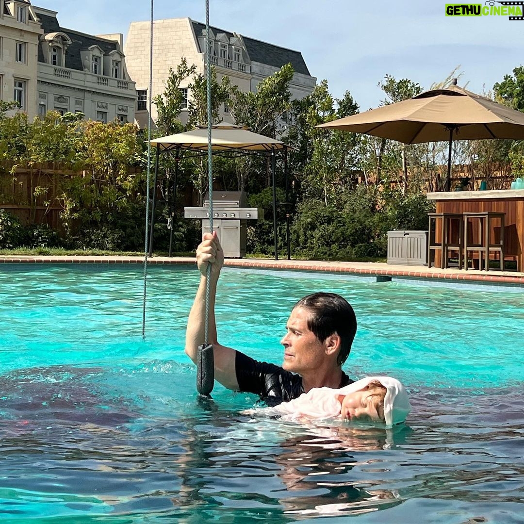 Rob Lowe Instagram - #BTS of @911Lonestar: backlot water rescue. Fake baby. Real action.